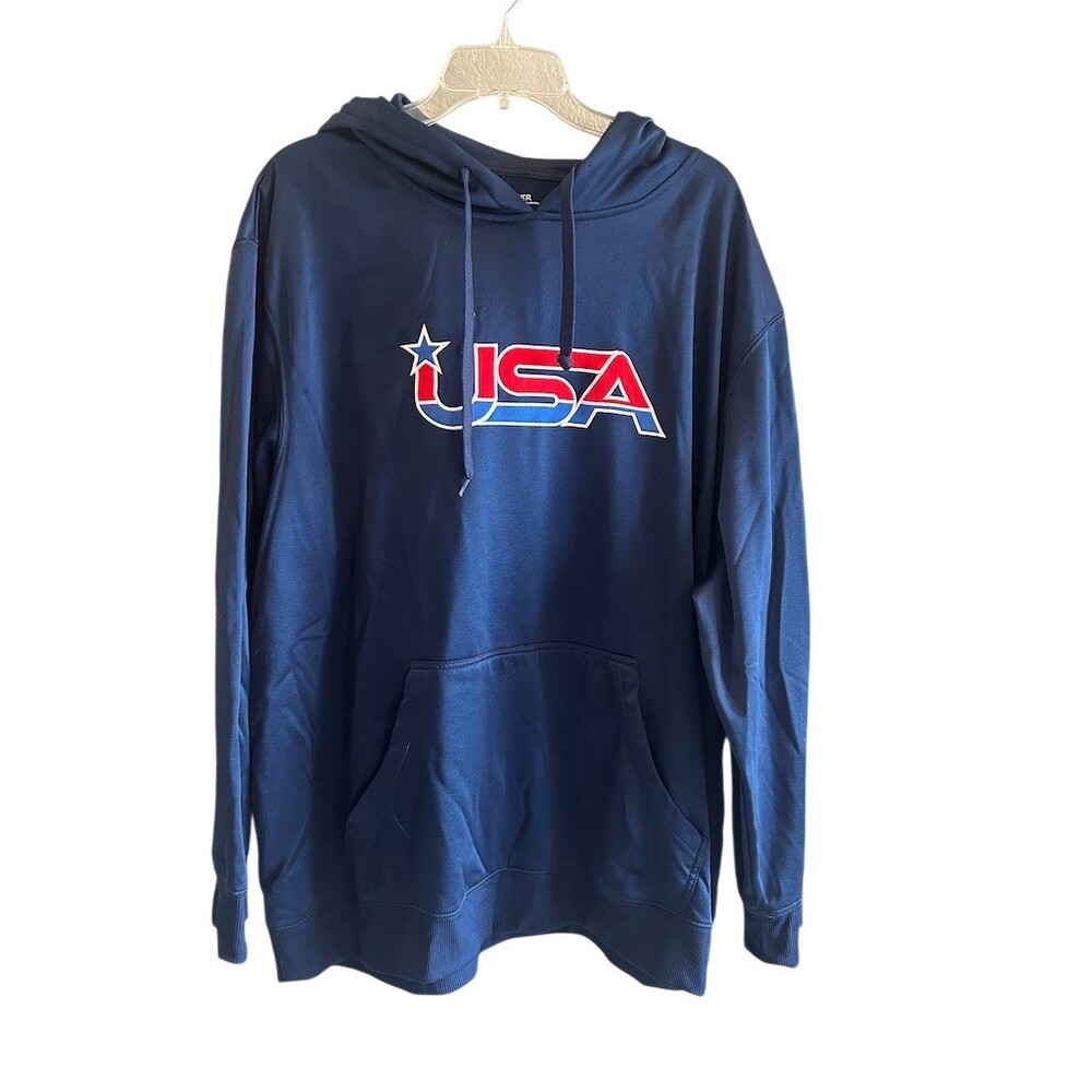 Ranger by RZ Outdoors Hoodie Mens 2XL Navy Blue Pullover Embroidered Logo